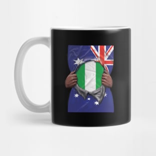 Nigeria Flag Australian Flag Ripped - Gift for Nigerian From Nigeria Mug